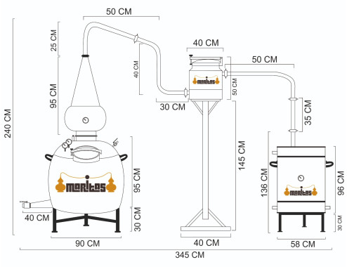 Alambique whisky 500 litros PROFESIONAL + GIN BOX