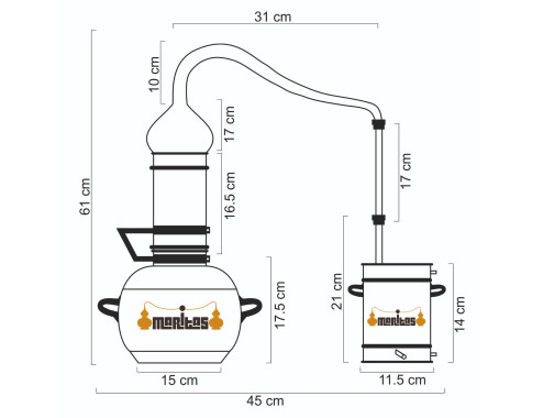 Alambique Columna Rotativa 3 litros COMPLETO ELÉCTRICO