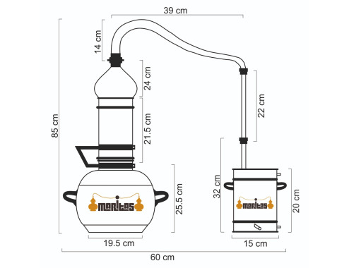 Alambique Columna Rotativa 10 litros COMPLETO GAS