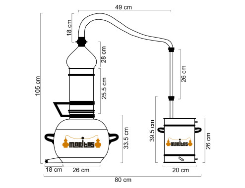 Alambique Columna Rotativa 20 litros COMPLETO GAS