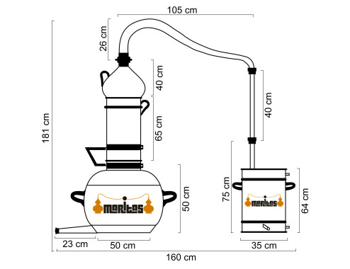 Alambique Columna Rotativa 100 litros