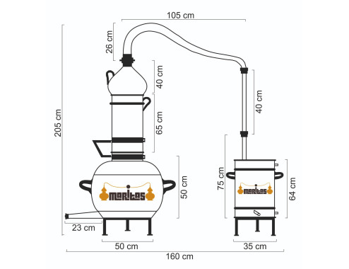 Alambique Columna Rotativa 100 litros COMPLETO